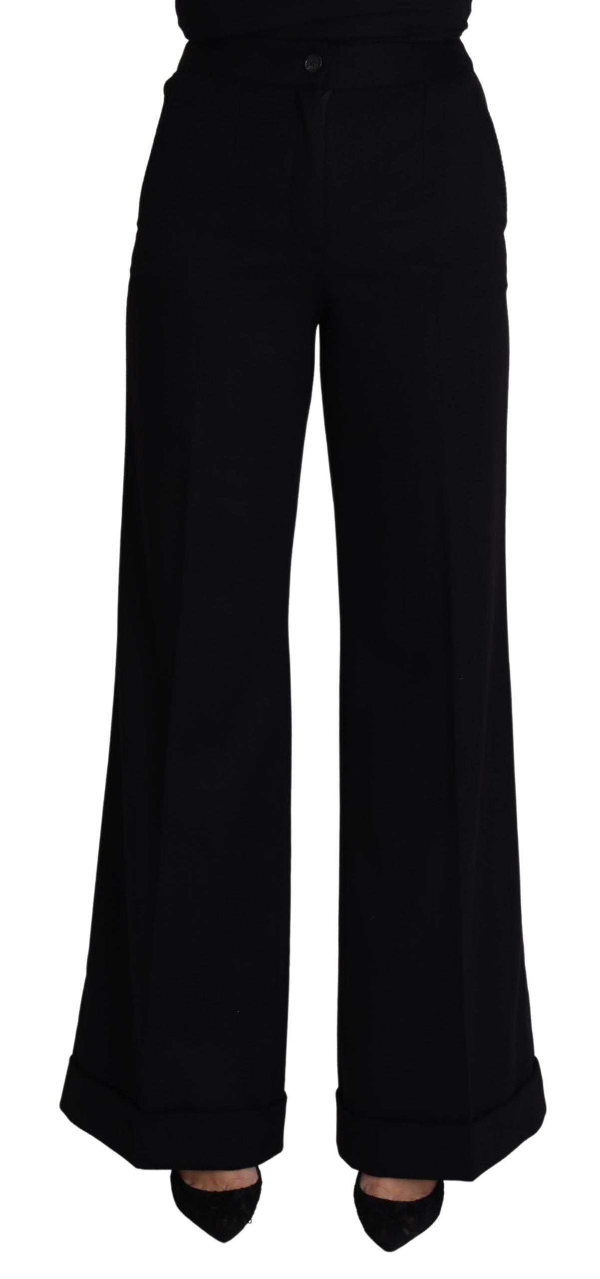 Dolce & Gabbana Elegant Cashmere Wide Leg Trousers