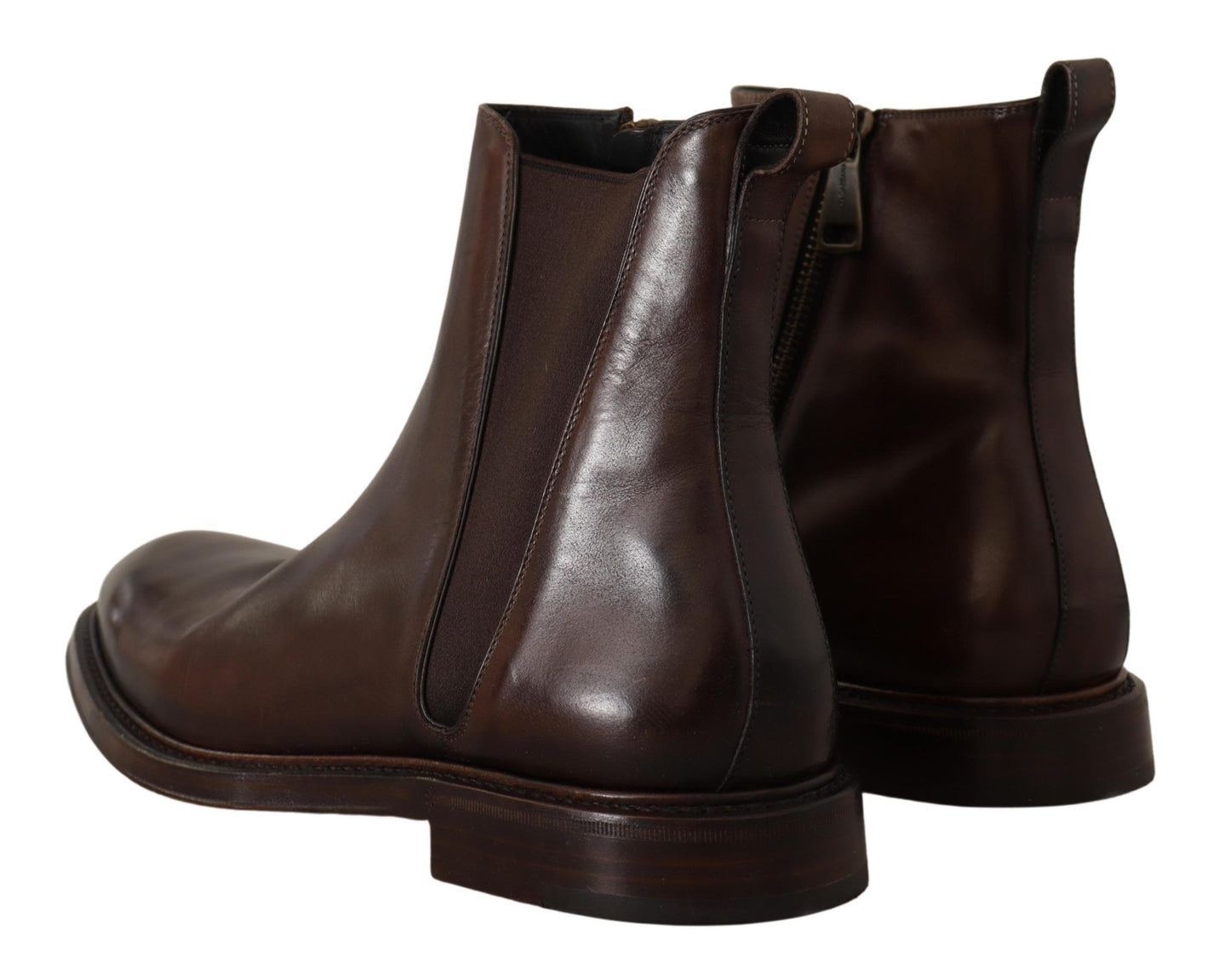 Dolce & Gabbana Brown Leather Chelsea Mens Boots