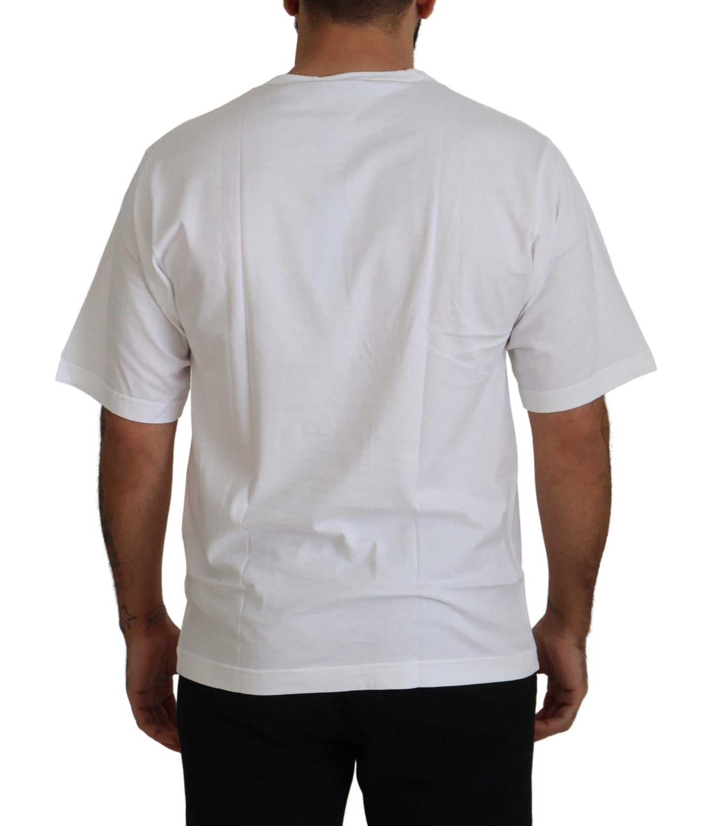 Dolce & Gabbana Elegant Short Sleeve Silk Crewneck Tee