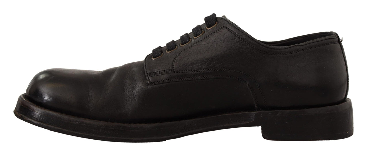 Dolce & Gabbana Elegant Black Leather Men's Dress Shoes