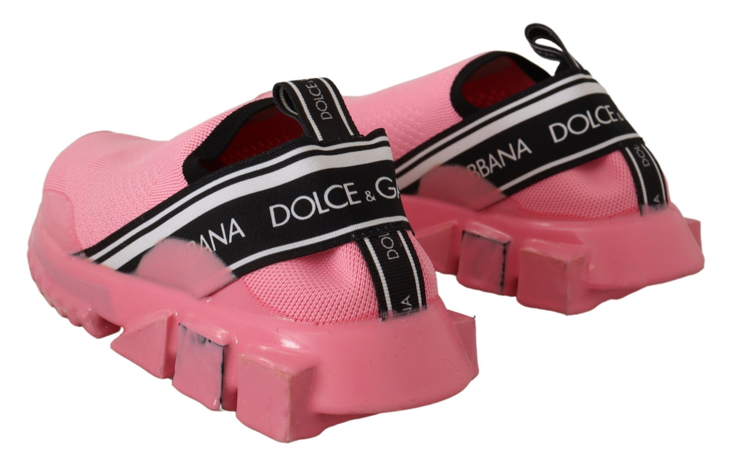 Dolce & Gabbana Pink Low Top Slip On Casual Sorrento Sneakers