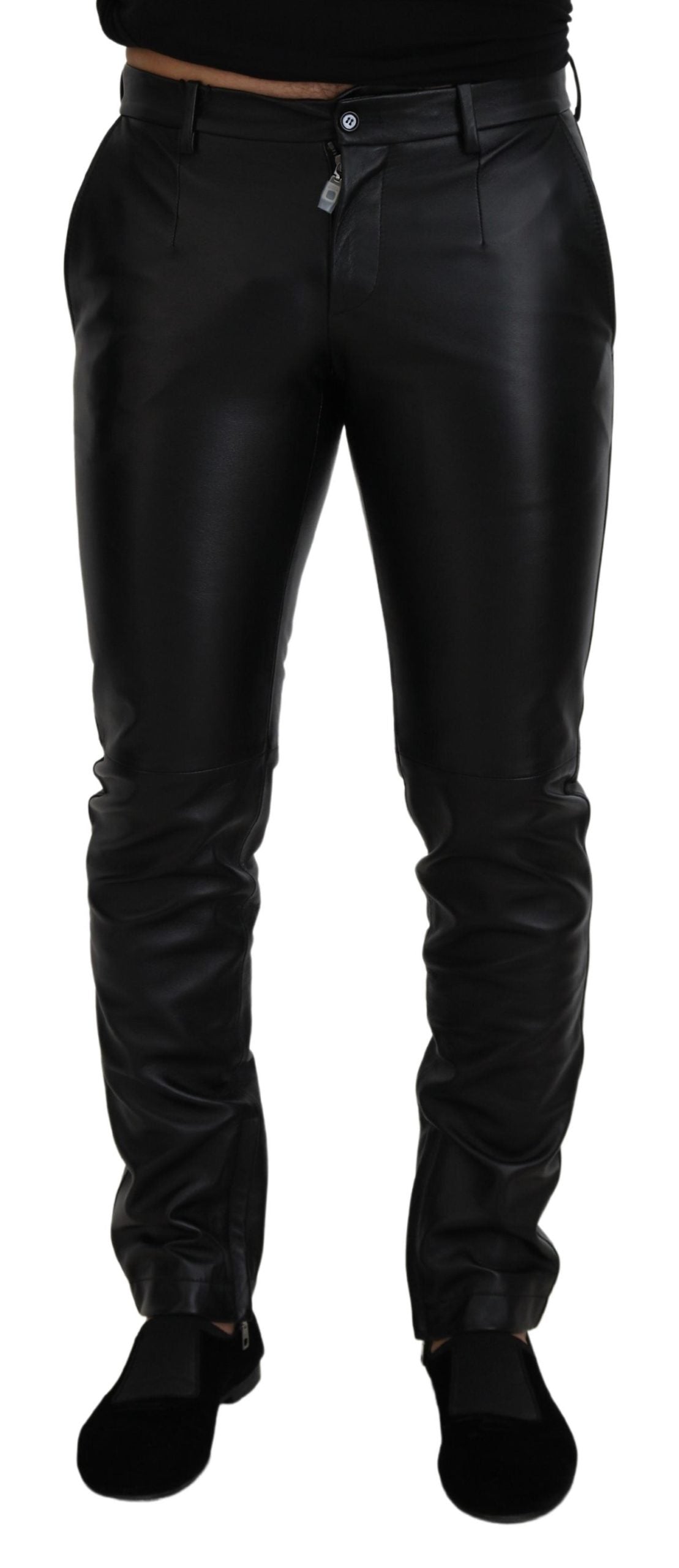 Dolce & Gabbana Black Shiny Stretch Skinny Pants