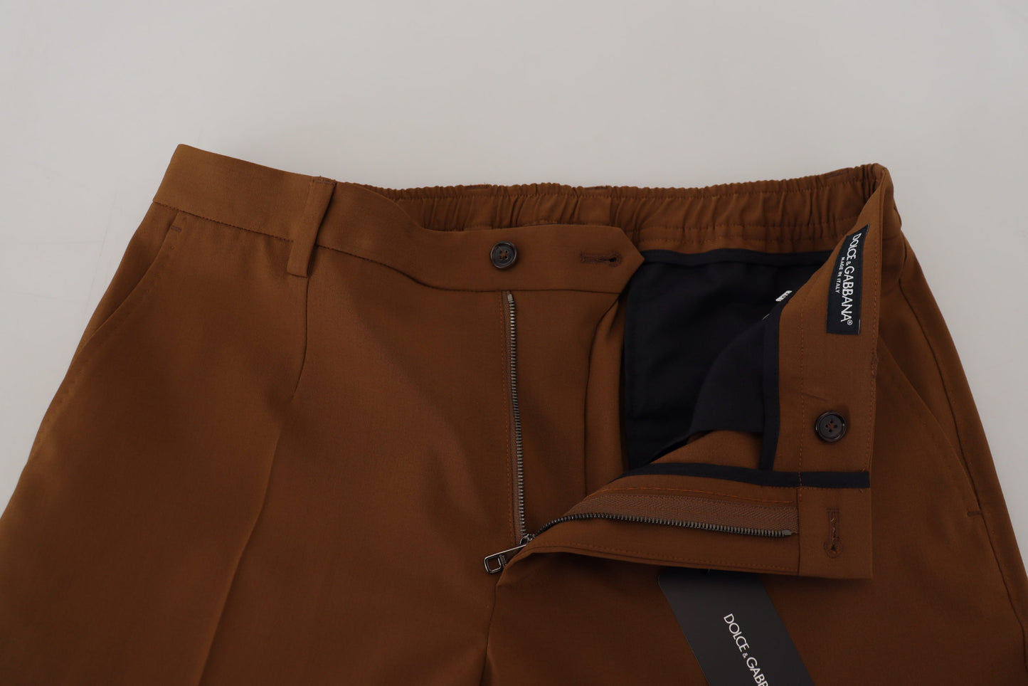 Dolce & Gabbana Brown Wool Chino Skinny Men Pants