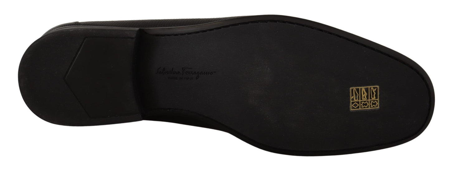 Salvatore Ferragamo Elegant Black Calf Leather Loafers