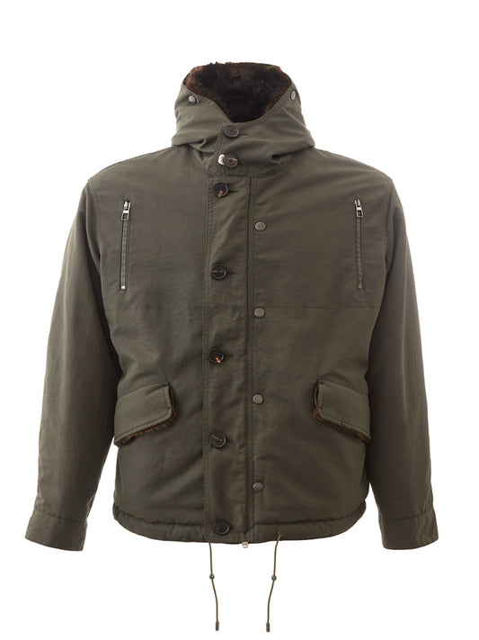 Lardini Elegant Green Parka Winter Jacket