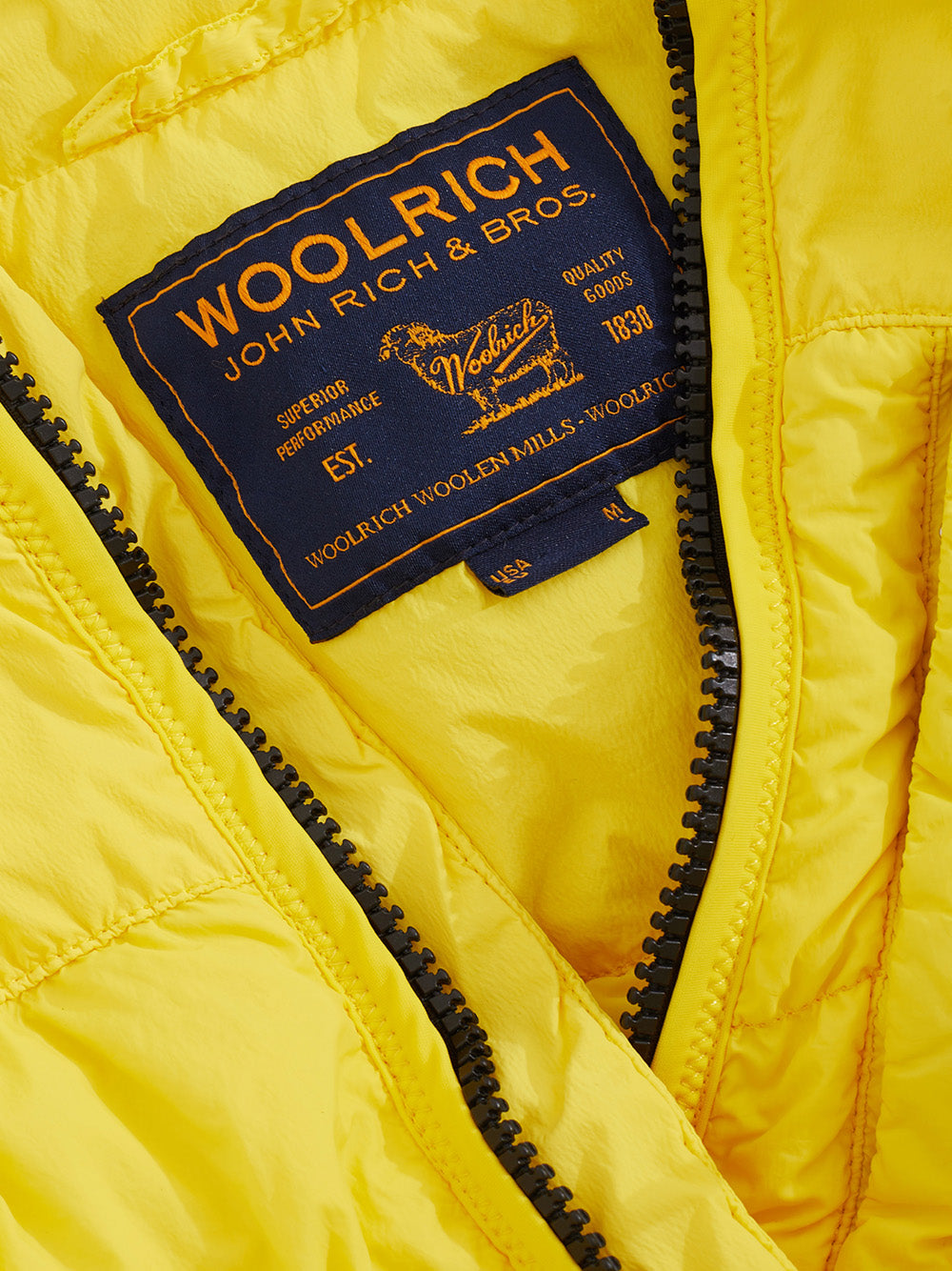 Woolrich Elegant Yellow Quilted Lightweight Jacket