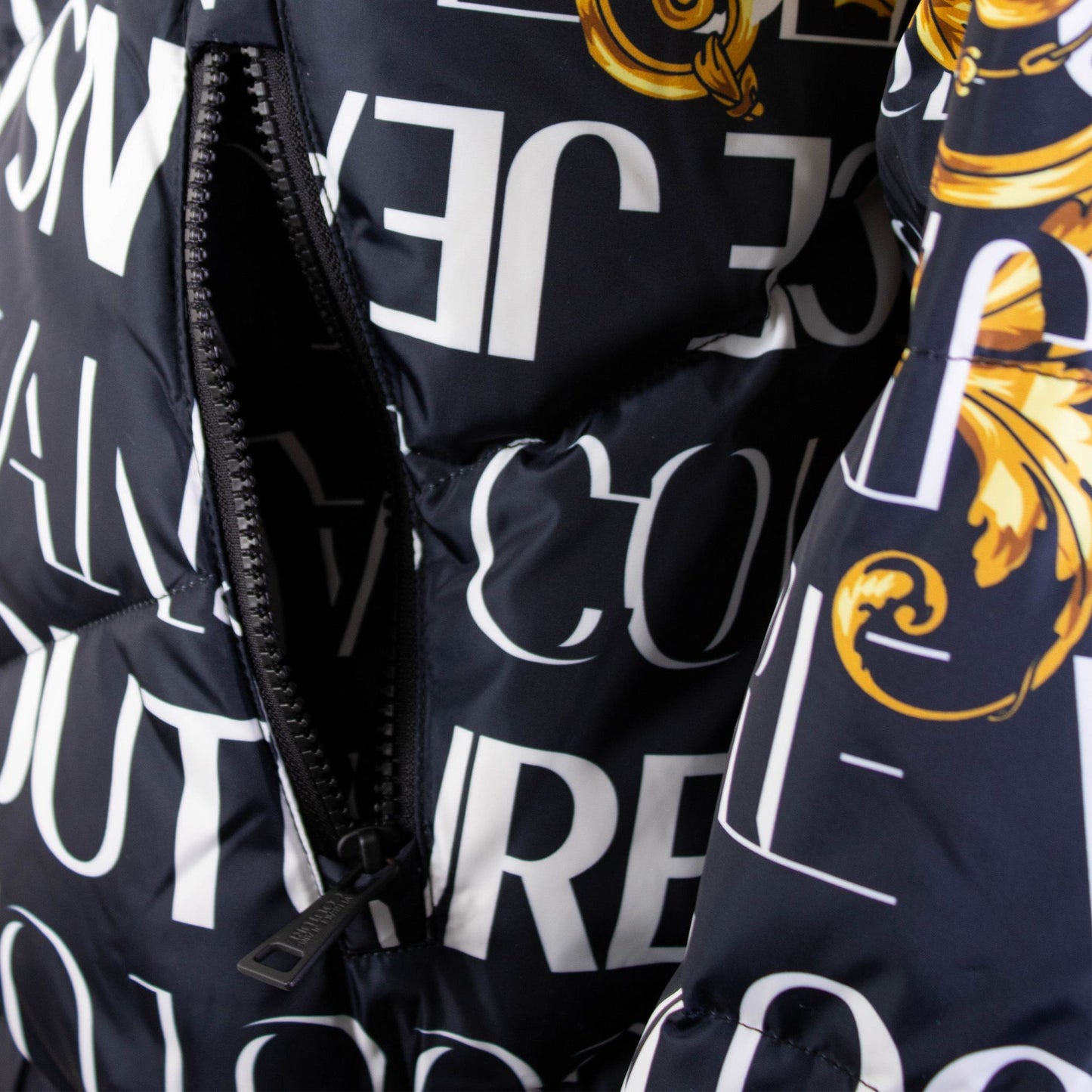 Versace Jeans Quilted Baroque Print Reversible Jacket