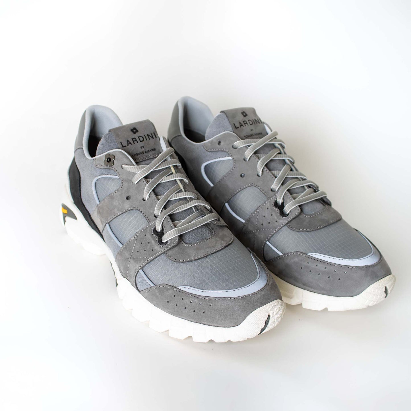 Lardini Sleek Gray Suede Leather Sneakers