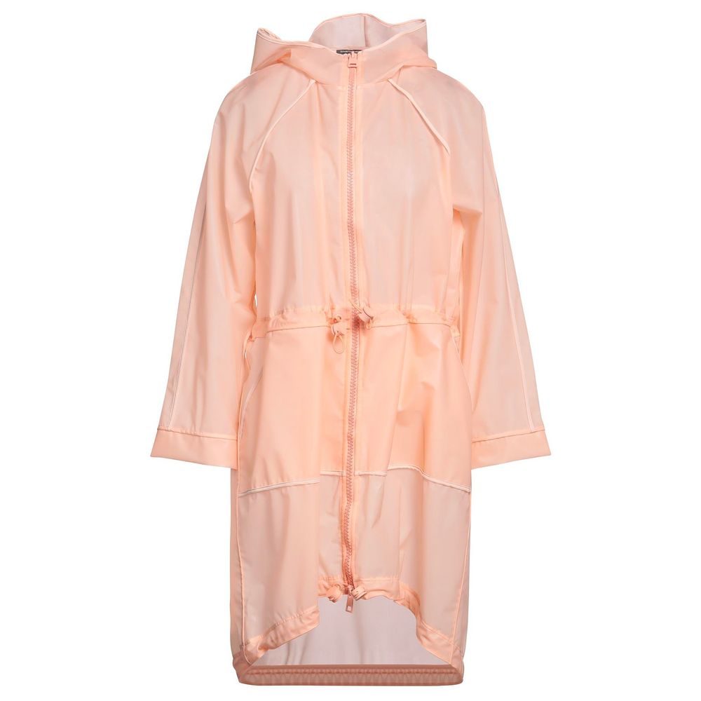 Elisabetta Franchi Powder Pink Long Waterproof Jacket