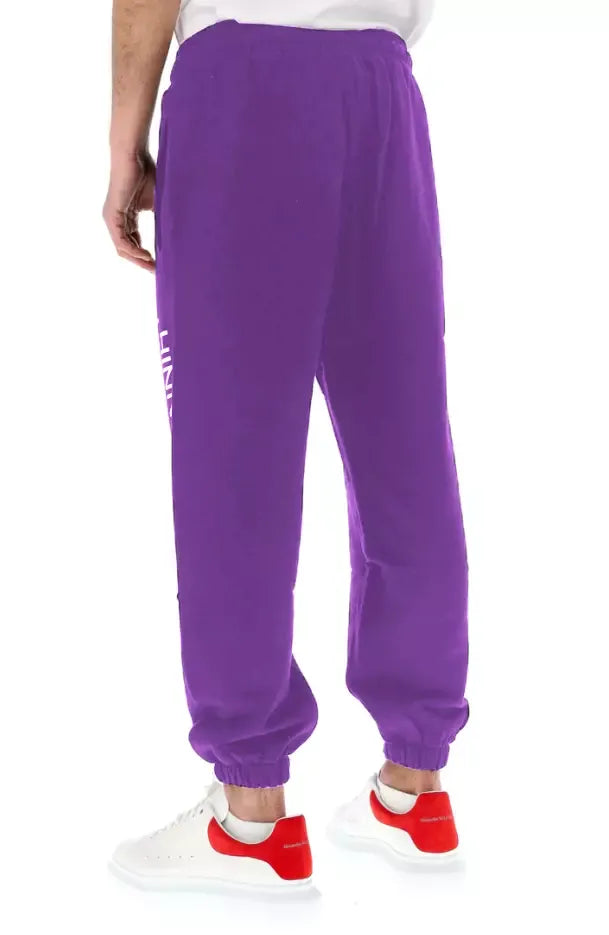 Hinnominate Elegant Purple Drawstring Cotton Trousers