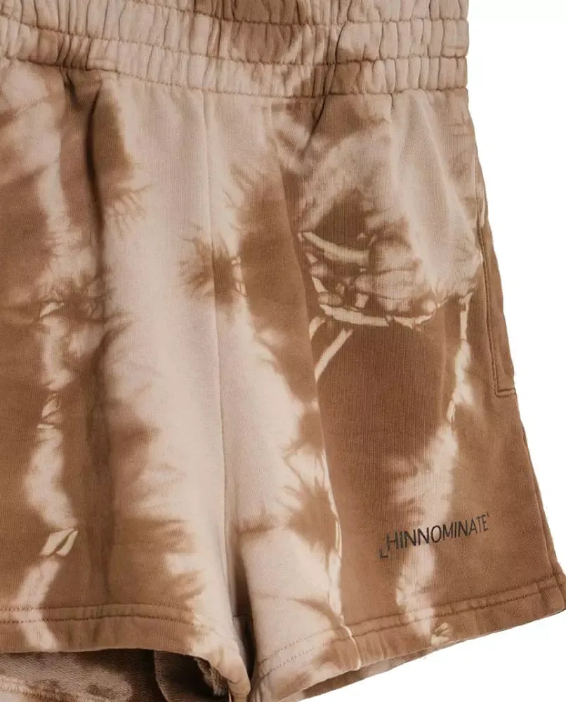 Hinnominate Chic Brown Printed Cotton Shorts