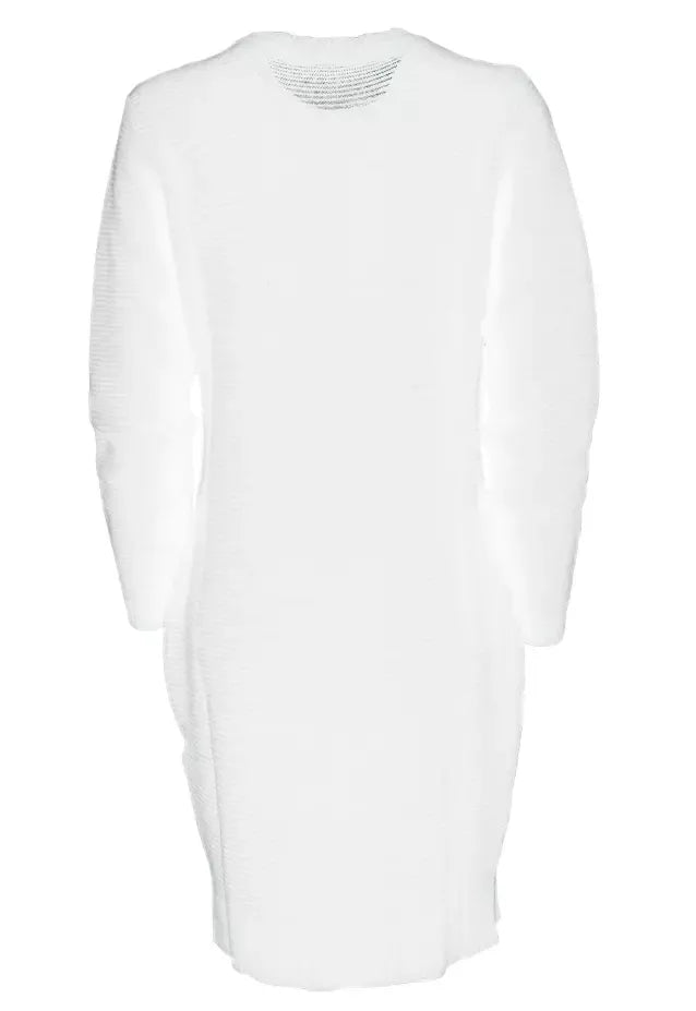 Love Moschino Chic Heart Pattern Knit Dress in White