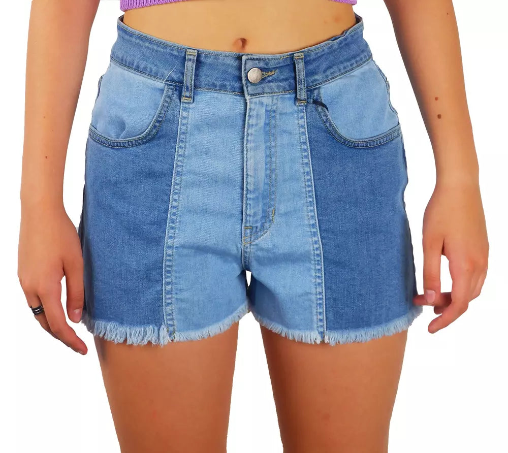 Comme Des Fuckdown Chic Raw Hem Denim Shorts