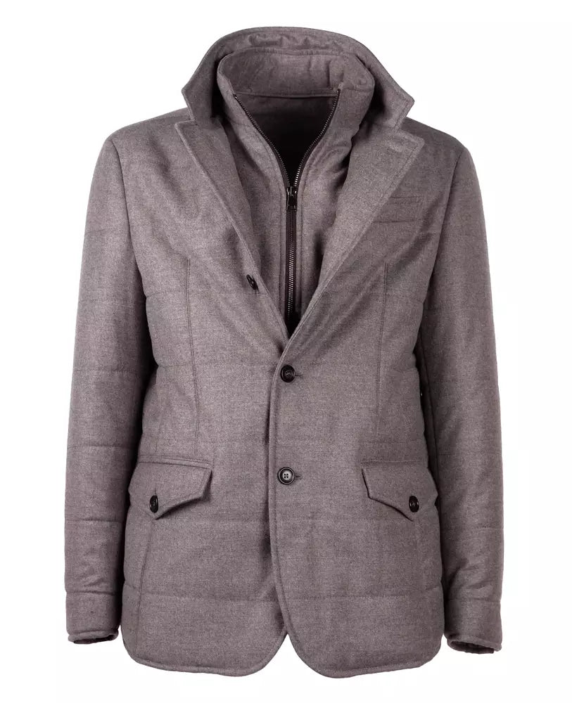 Made in Italy Elegant Wool Cashmere Men's Coat