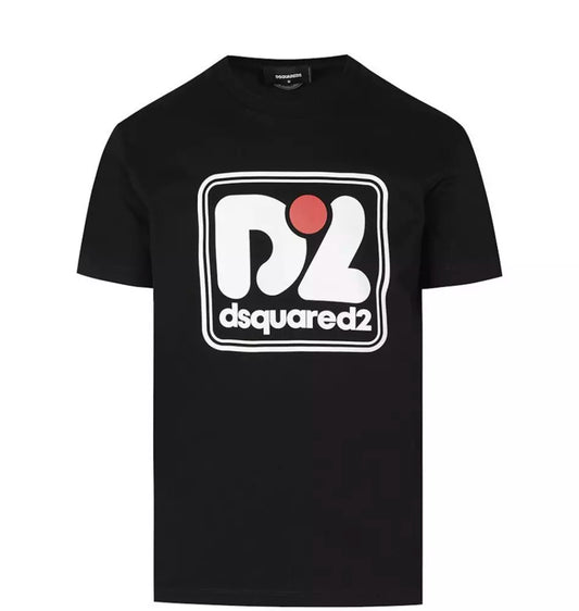 Dsquared² Elevate Your Style with a Chic Black Crew Neck Tee