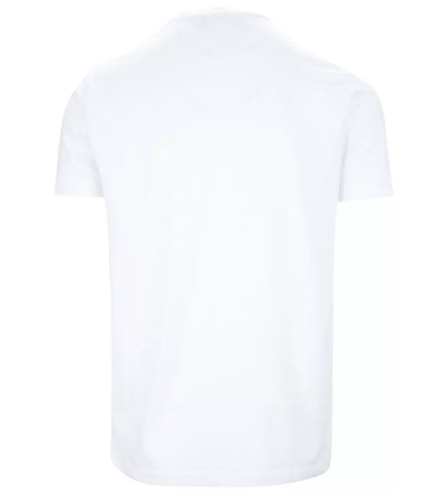 Dsquared² Elegant White Cotton Tee with Contrast Print