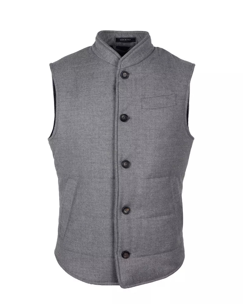 Made in Italy Elegant Wool-Cashmere Men's Vest