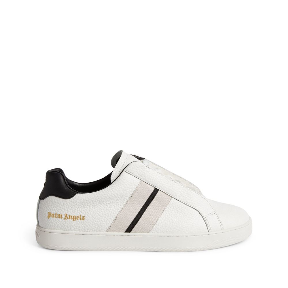 Palm Angels Elegant White Leather Unisex Sneakers