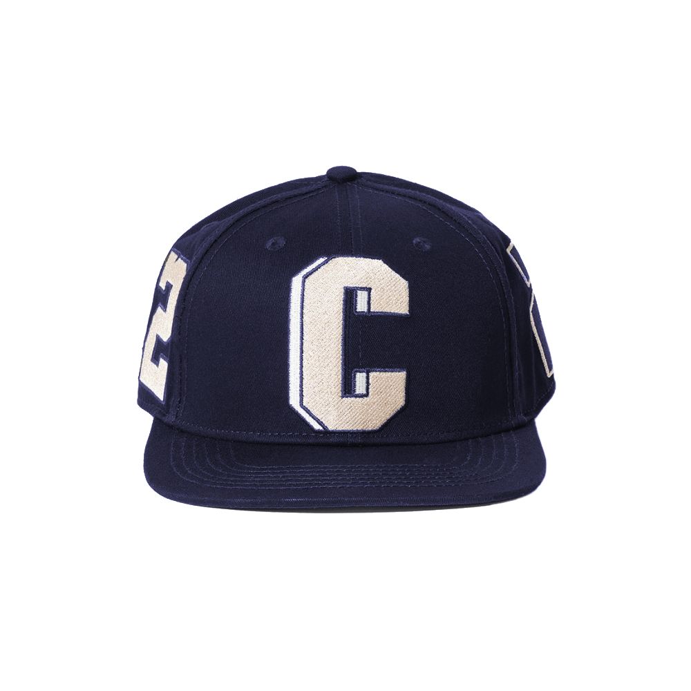 Comme Des Fuckdown Embroidered Logo Flat Visor Cap in Blue