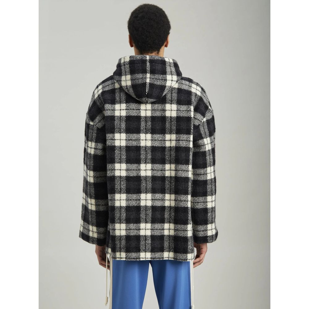 Palm Angels Archival Check Cashmere Hooded Jacket