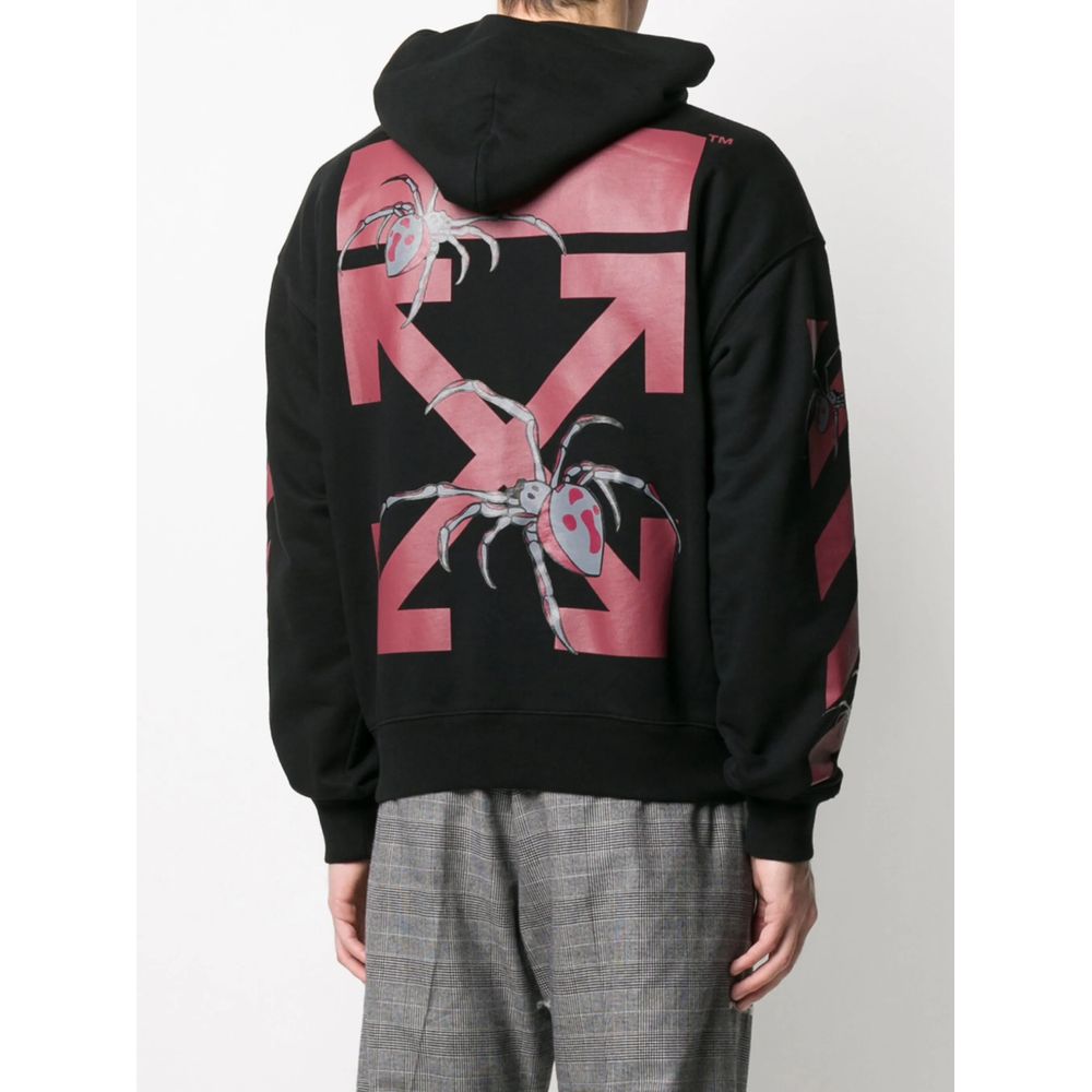 Off-White Arachno Oversized Hooded Sweatshirt in Black