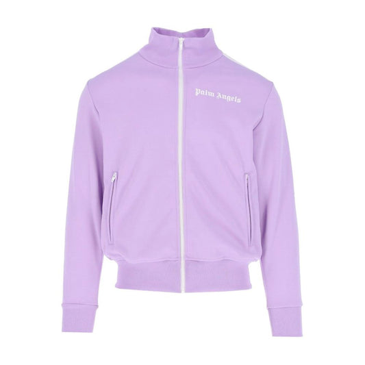 Palm Angels Elegant Lilac Turtleneck Zip Jacket