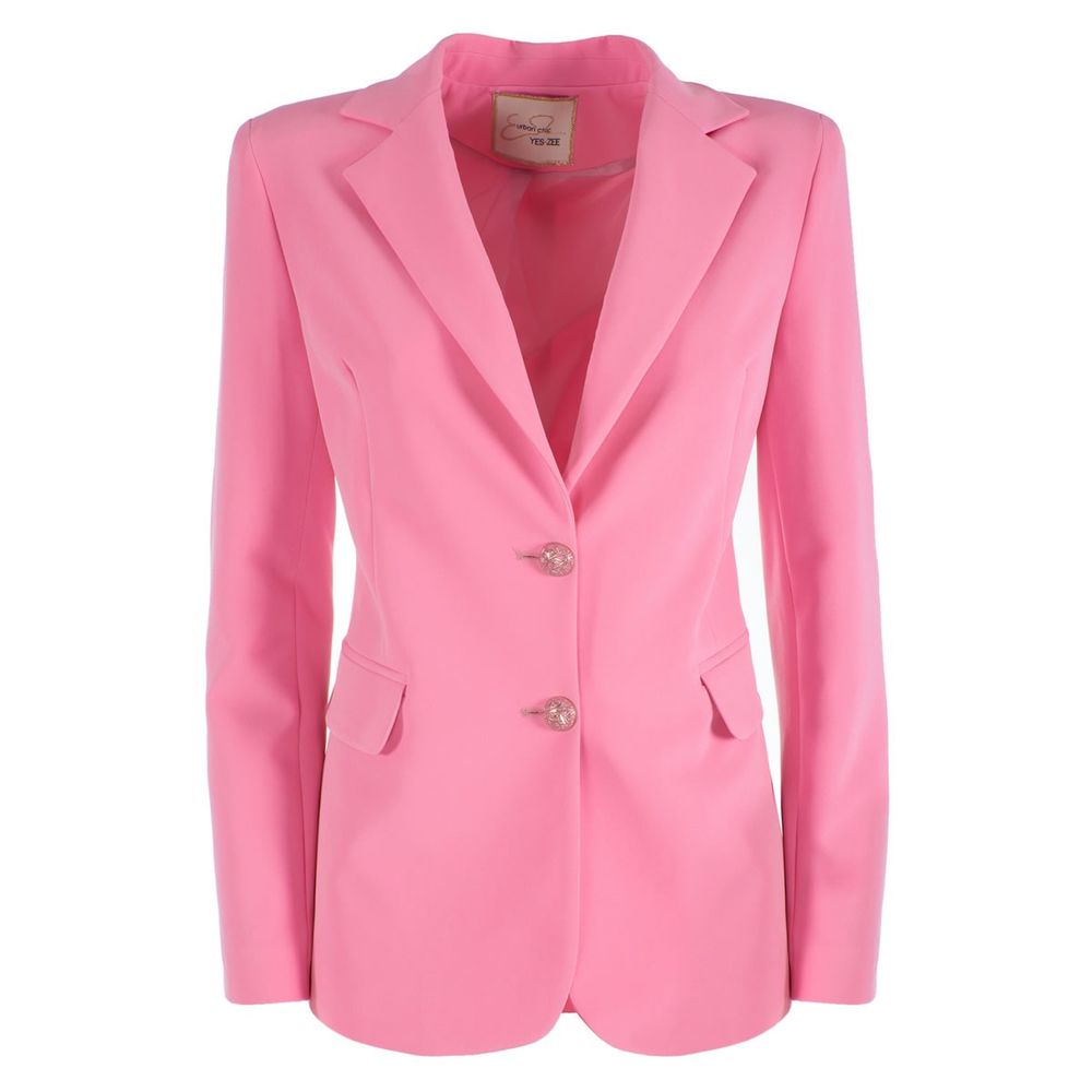 Yes Zee Elegant Pink Nylon Classic Jacket