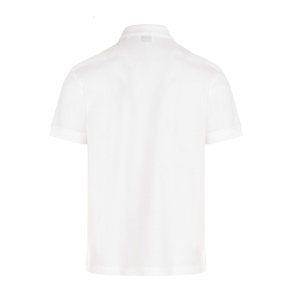 Burberry Elegant White Pique Cotton Polo Shirt