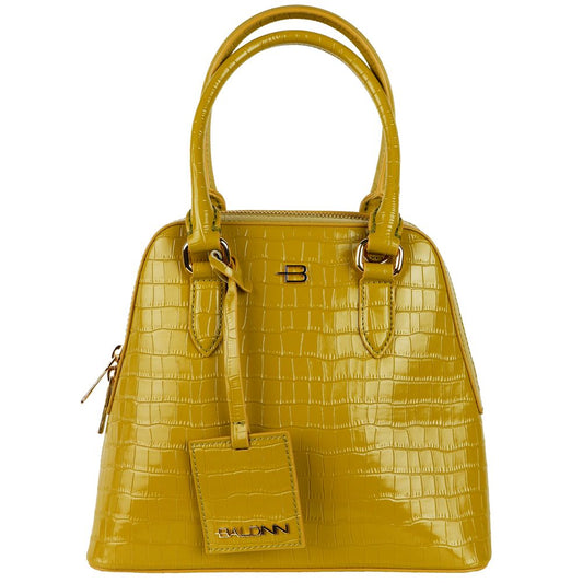 Baldinini Trend Elegant Pistachio Python Print Calfskin Bag