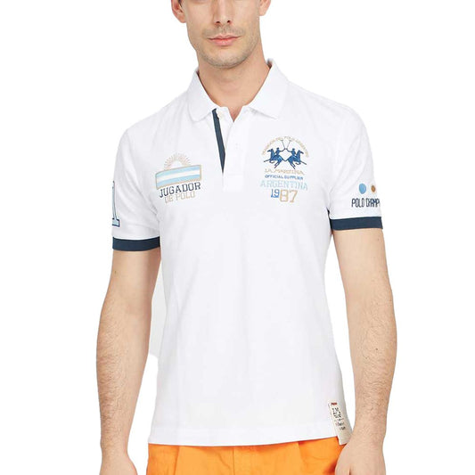 La Martina Elegant Stretch Cotton Pique Polo Shirt