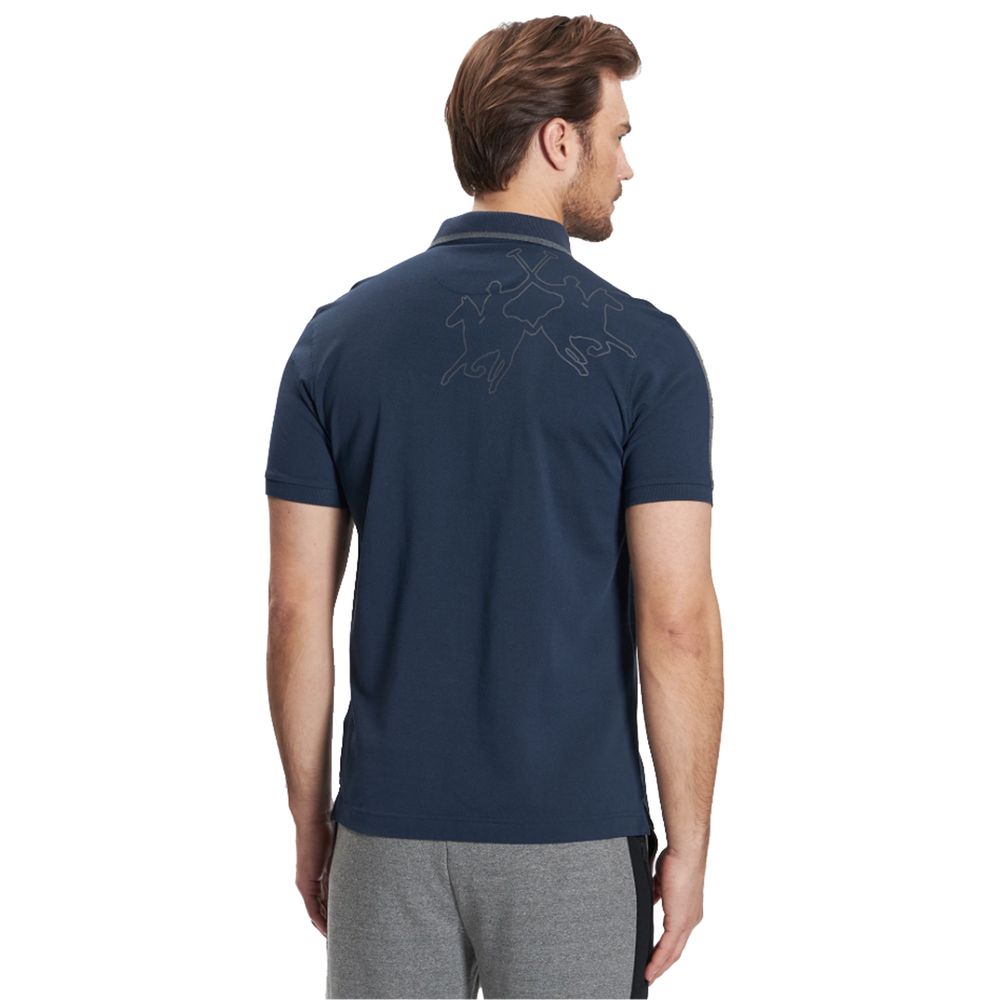 La Martina Elegant Cotton Polo with Exclusive Patchwork