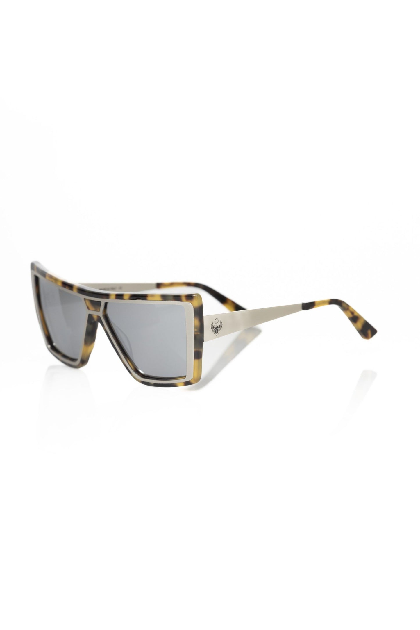 Frankie Morello Chic Turtle Pattern Square Sunglasses