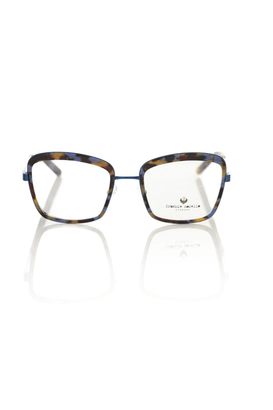 Frankie Morello Chic Blue Havana Square Eyeglasses