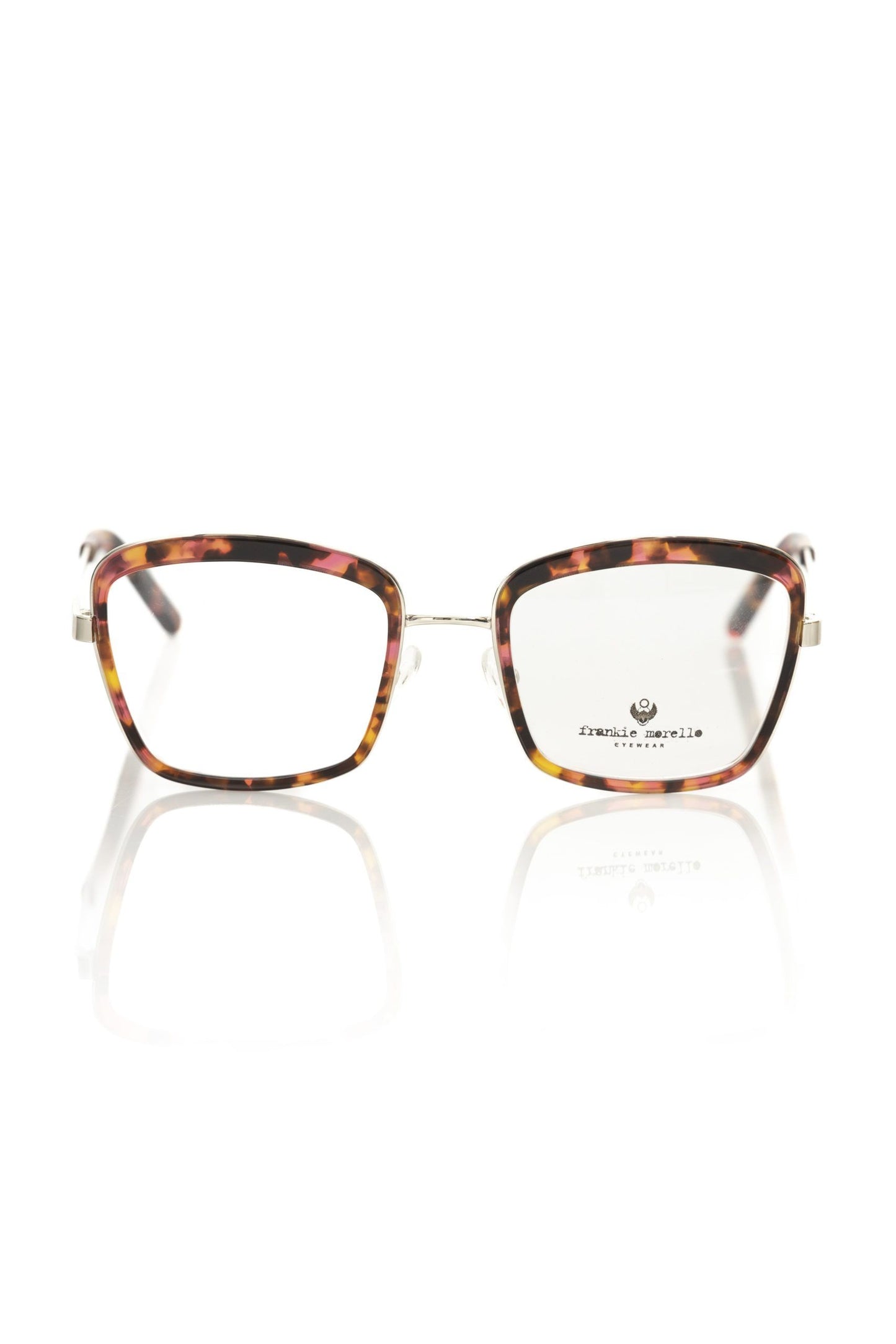 Frankie Morello Chic Red Havana Square Eyeglasses