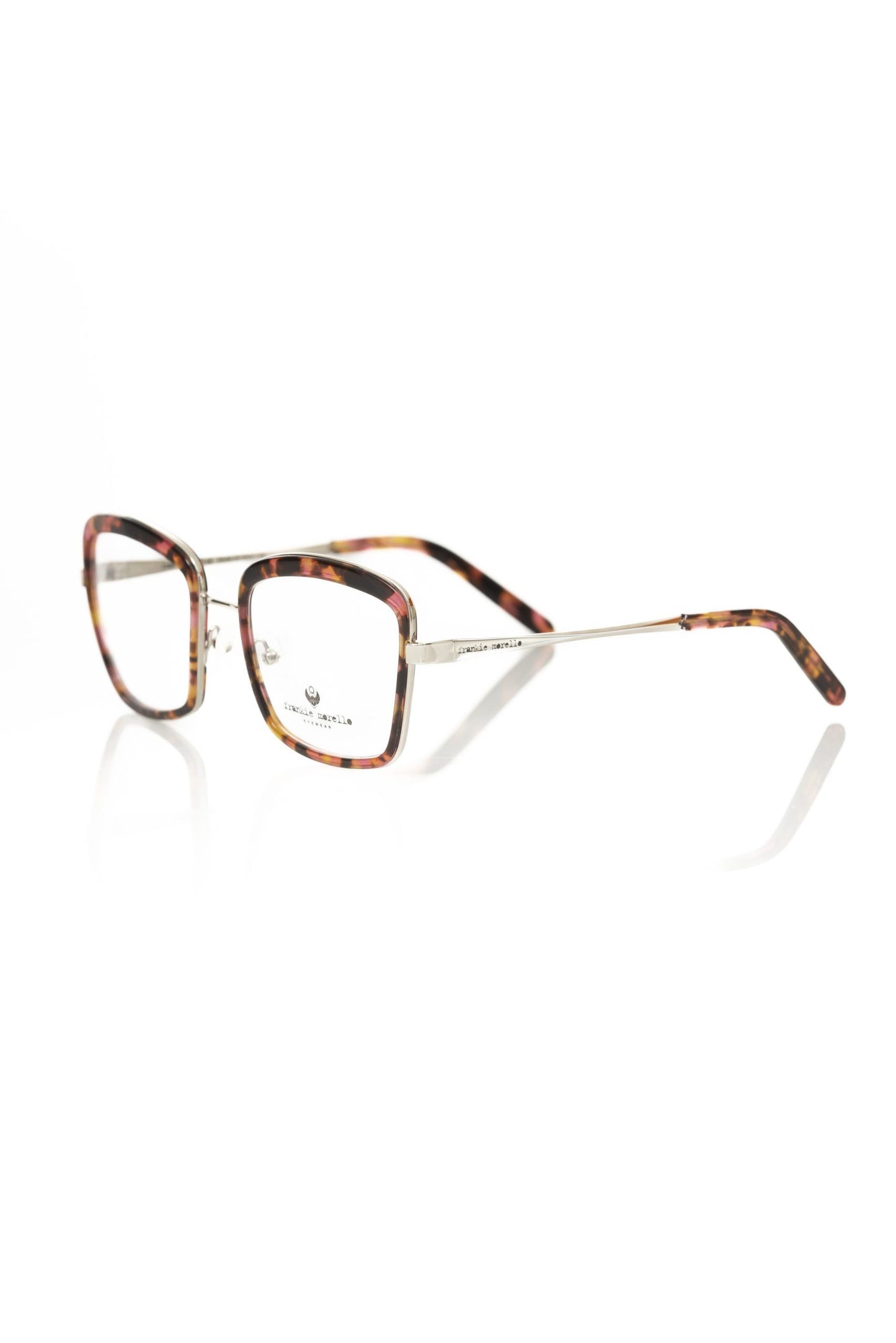 Frankie Morello Chic Red Havana Square Eyeglasses