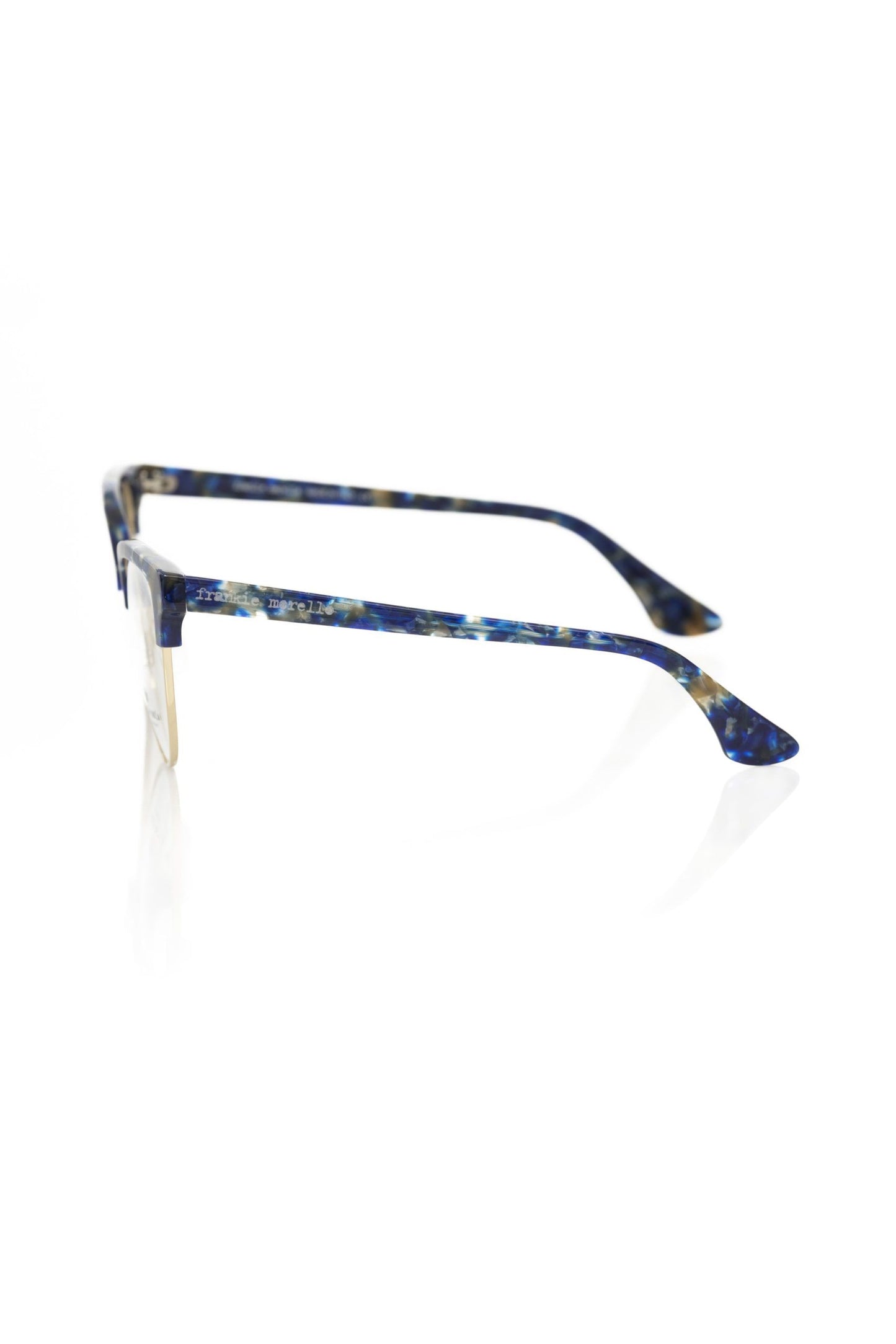 Frankie Morello Blue Mother Of Pearl Clubmaster Eyeglasses