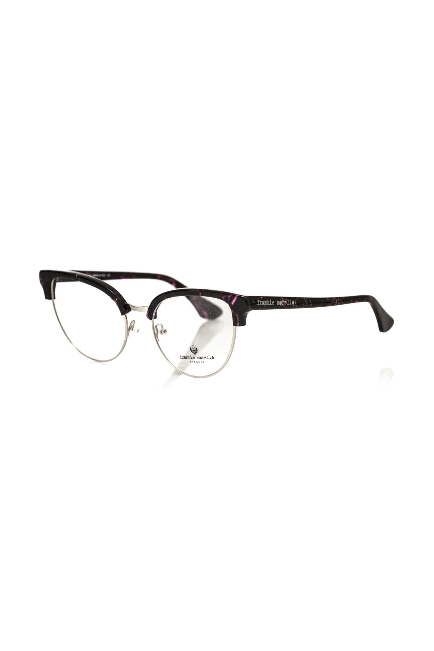 Frankie Morello Glittering Bordeaux Clubmaster Eyeglasses