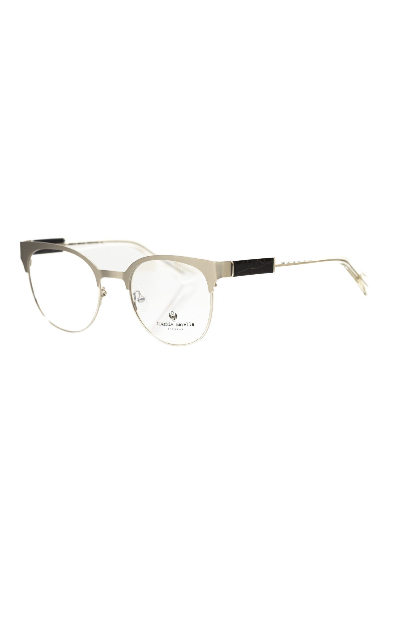 Frankie Morello Geometric Pattern Clubmaster Eyeglasses