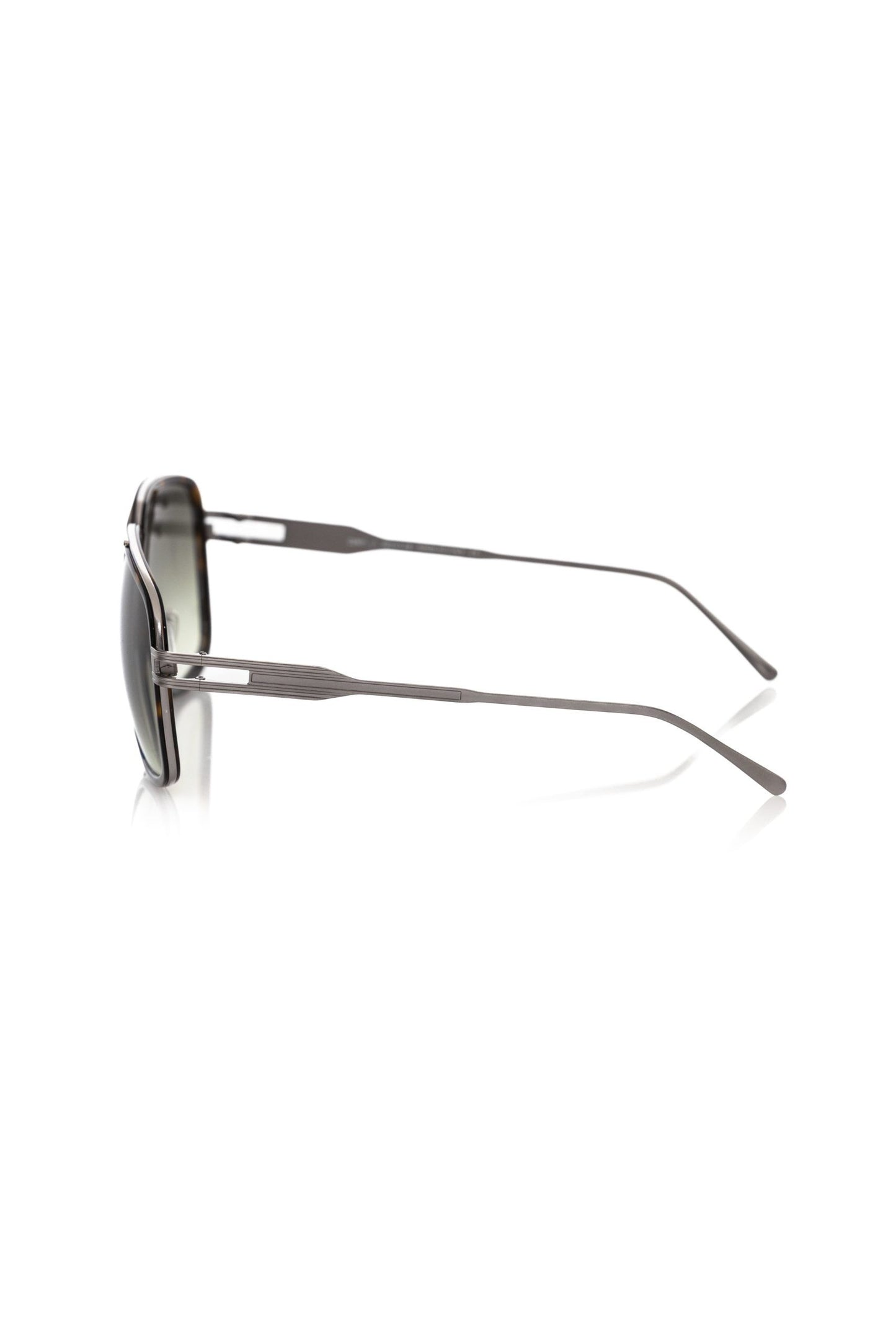 Frankie Morello Elegant Shield Sunglasses with Havana Profile