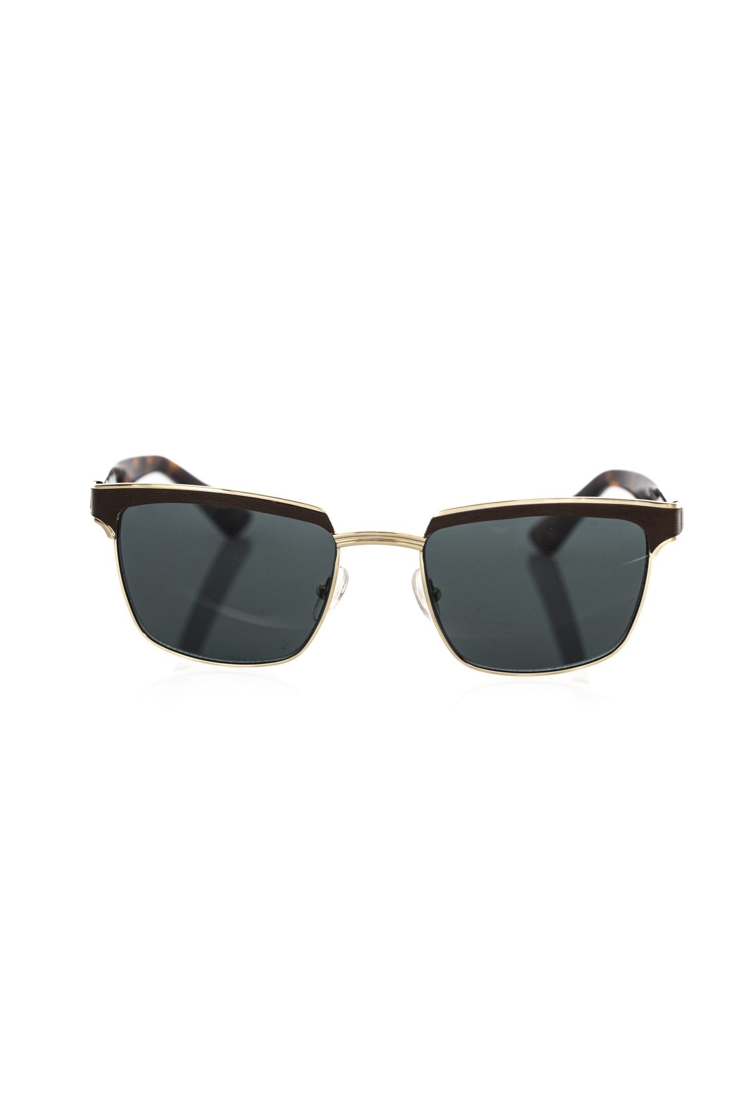 Frankie Morello Elegant Clubmaster Shaded Lens Sunglasses