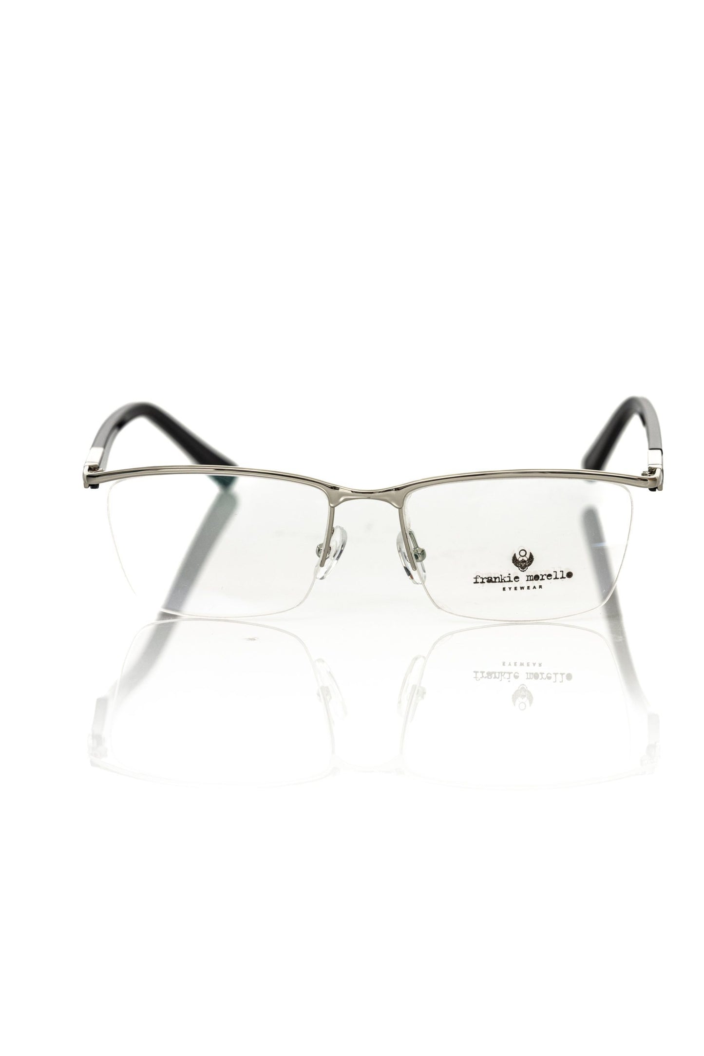 Frankie Morello Elegant Black Clubmaster Eyeglasses