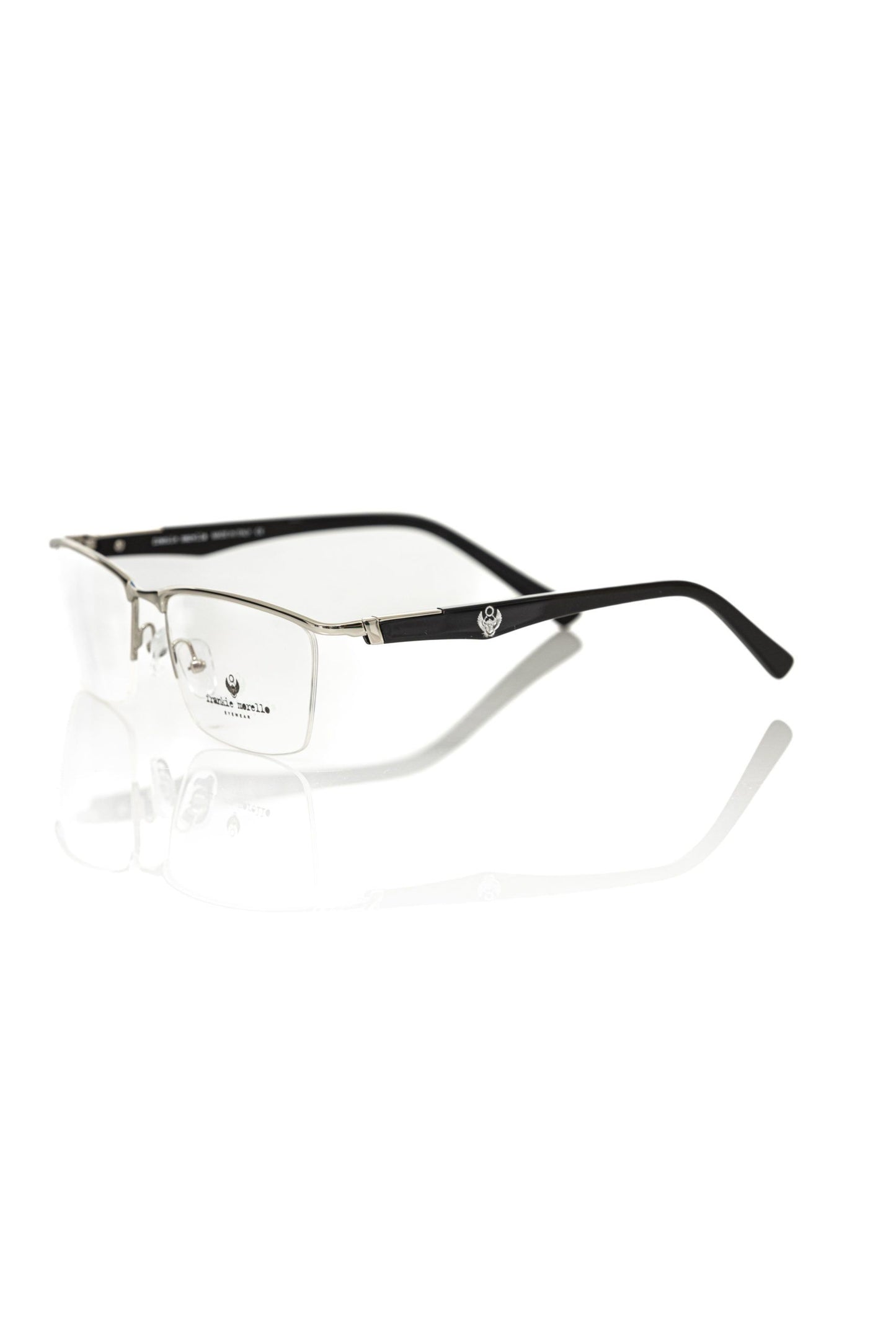 Frankie Morello Elegant Black Clubmaster Eyeglasses