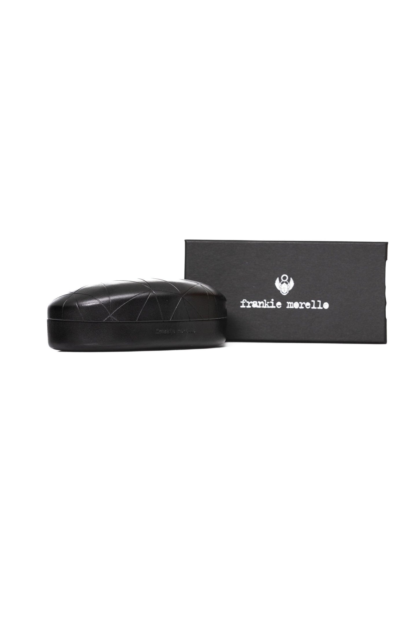 Frankie Morello Elegant Clubmaster Blue Fantasy Eyeglasses