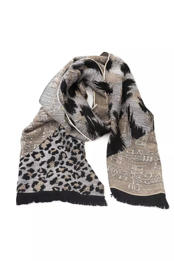 Cavalli Class Chic Animalier Wool-Blend Scarf