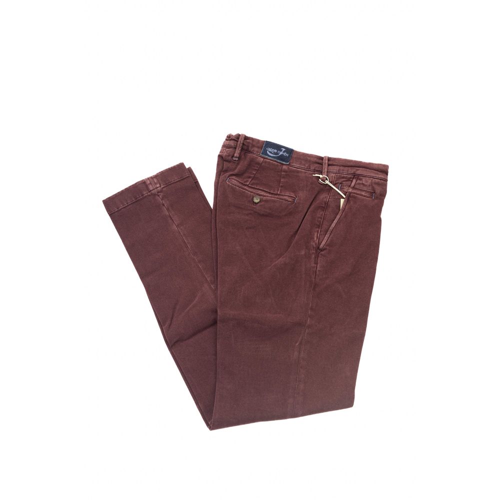 Jacob Cohen Elegant Burgundy Chino Model Trousers