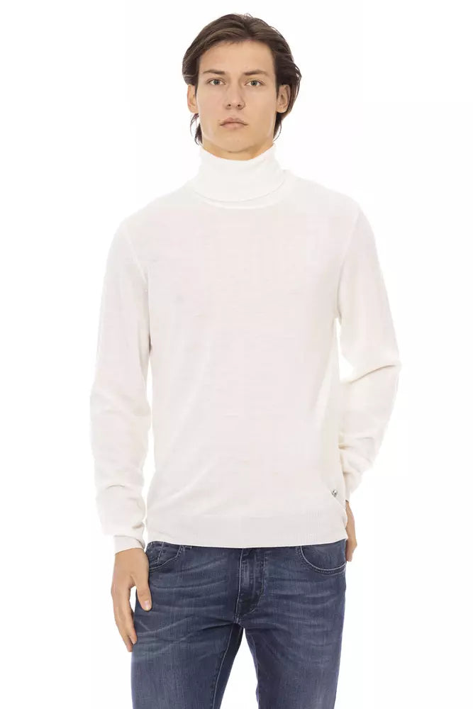 Baldinini Trend Elegant Turtleneck Monogram Sweater