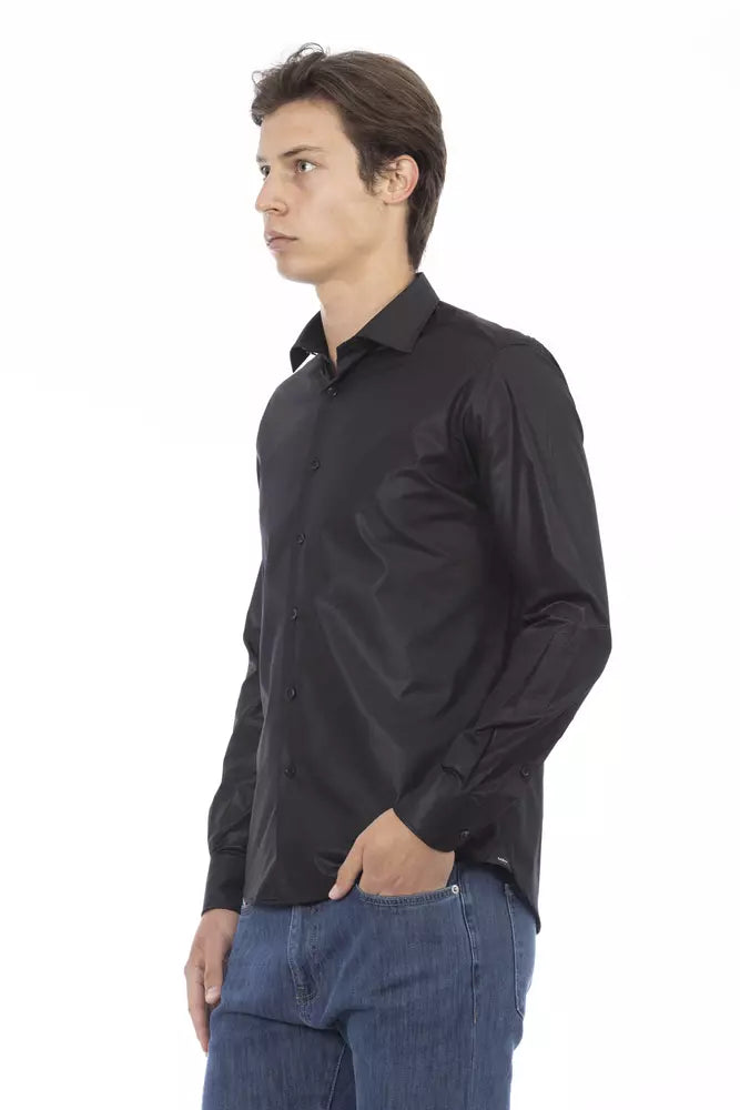 Baldinini Trend Elegant Black Italian Slim Fit Shirt