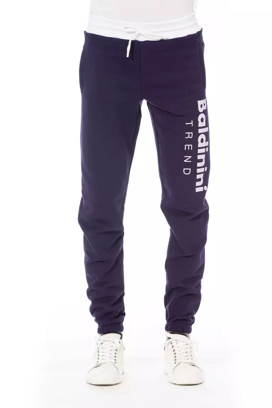 Baldinini Trend Chic Purple Fleece Sport Pants - Elevate Your Style