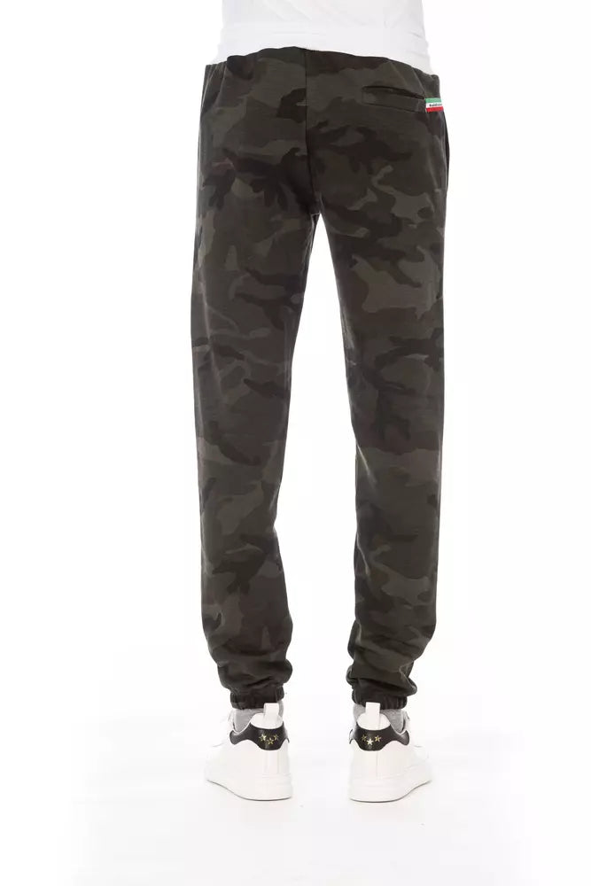 Baldinini Trend Chic Green Fleece Sport Pants