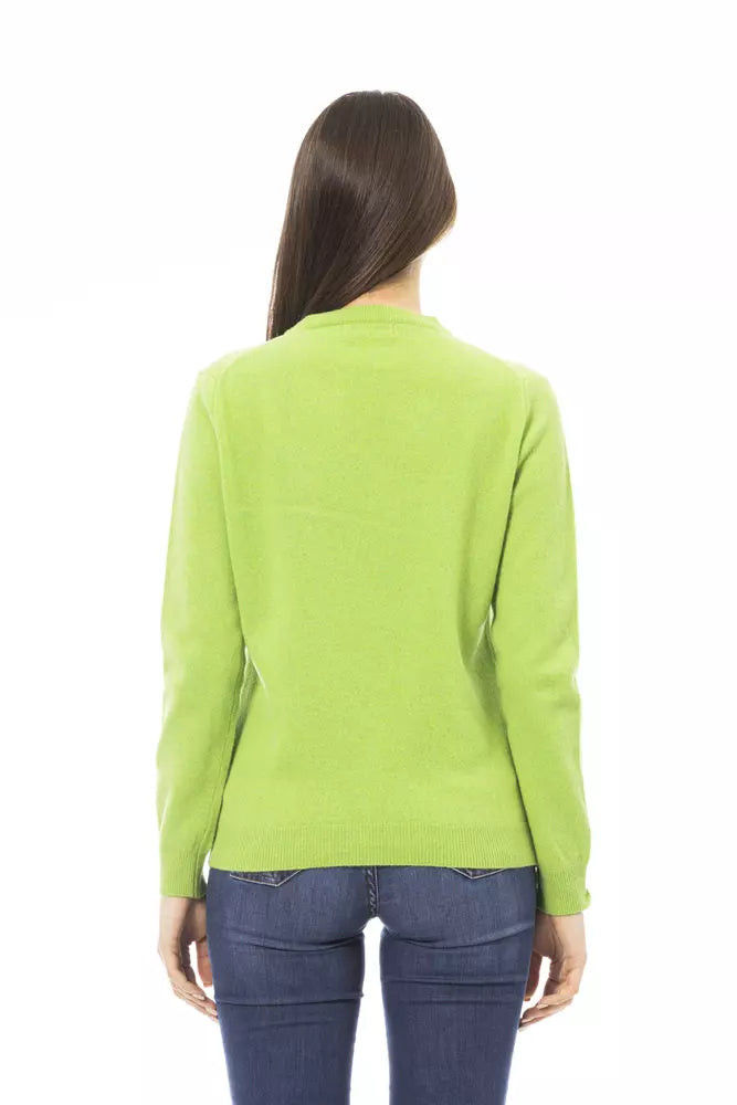 Baldinini Trend Elegant Wool-Cashmere Crewneck Sweater